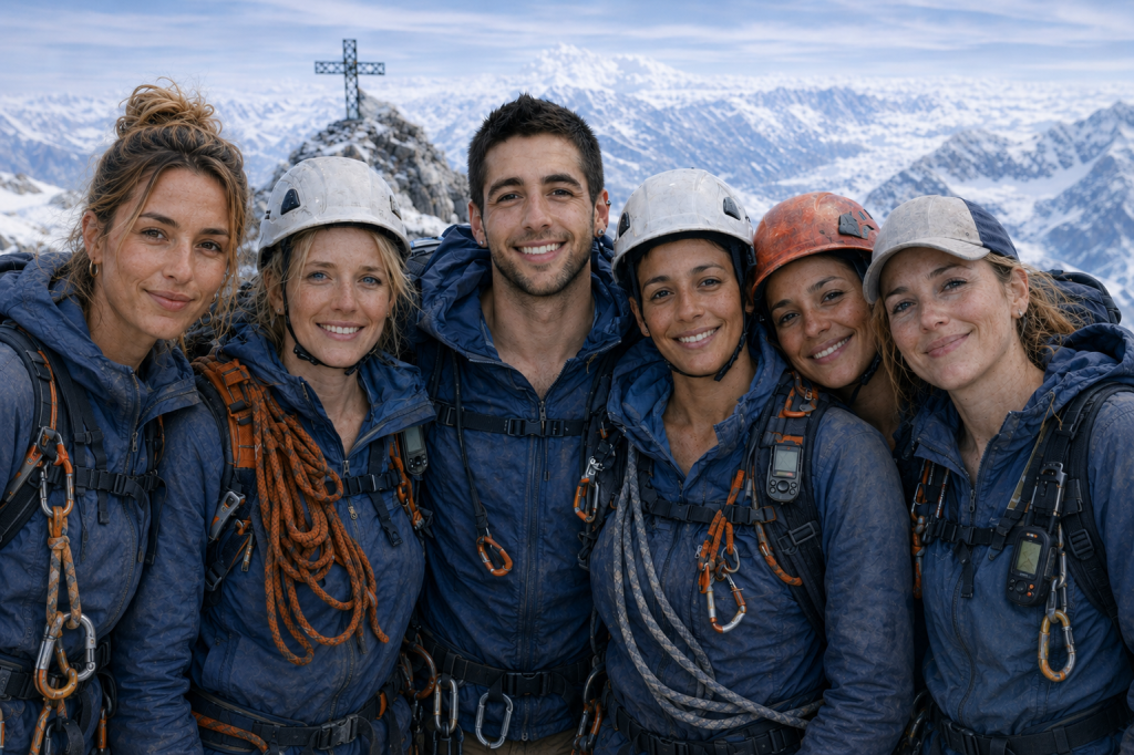 Gruppenfoto des Expeditionsteams Subterranea bei einer Expedition in der Artiktis 2024
